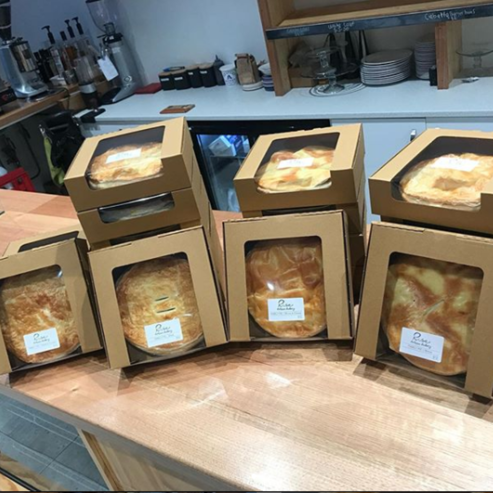 Quiche Box with Window, 180L x 180W x 65H mm (7 x 7 x 2.5"), Natural Kraft