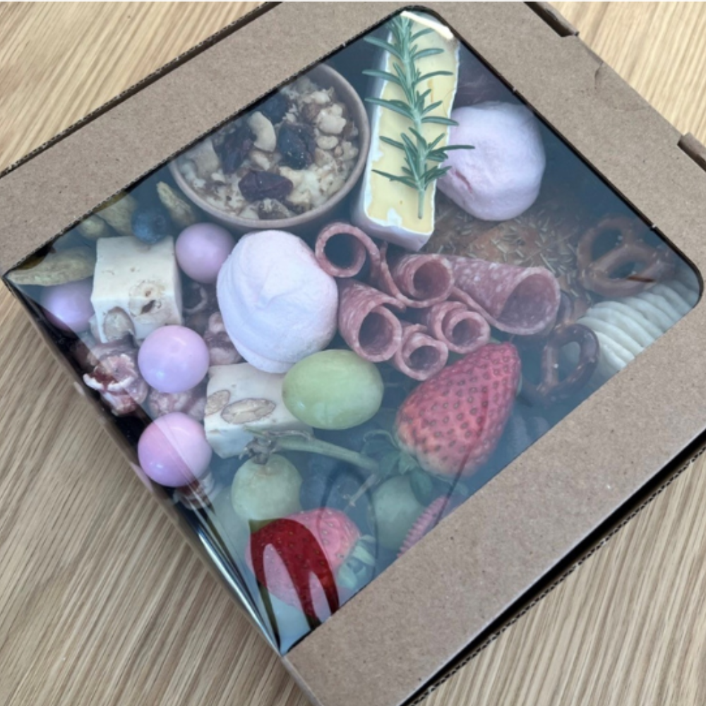 Quiche Box with Window, 180L x 180W x 65H mm (7 x 7 x 2.5"), Natural Kraft