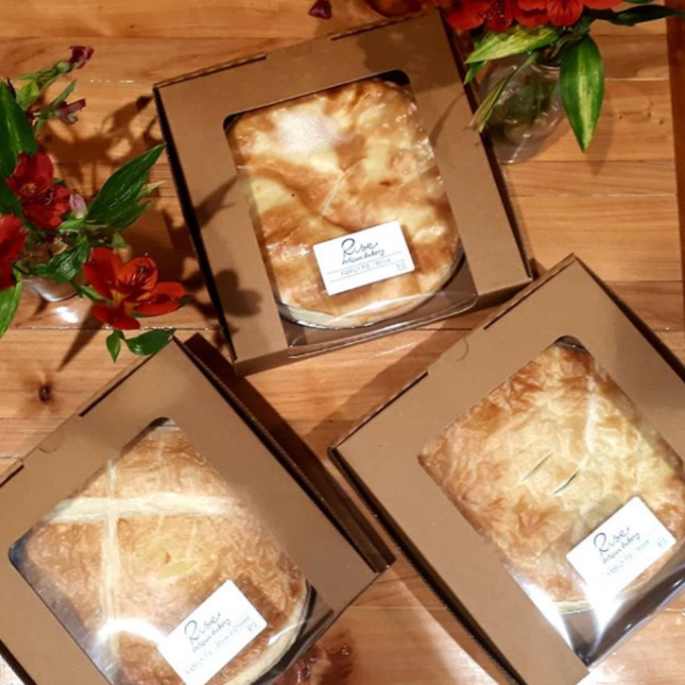 Quiche Box with Window, 180L x 180W x 65H mm (7 x 7 x 2.5"), Natural Kraft