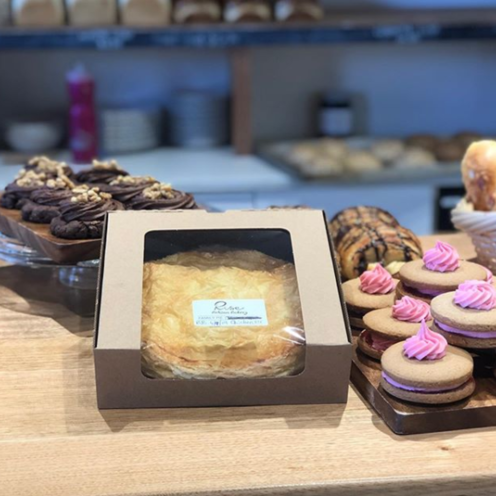 Quiche Box with Window, 180L x 180W x 65H mm (7 x 7 x 2.5"), Natural Kraft