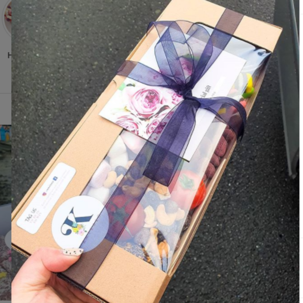 Oblong Quiche Box with Window, 370L x 140W x 55H mm, Natural Kraft, Q1