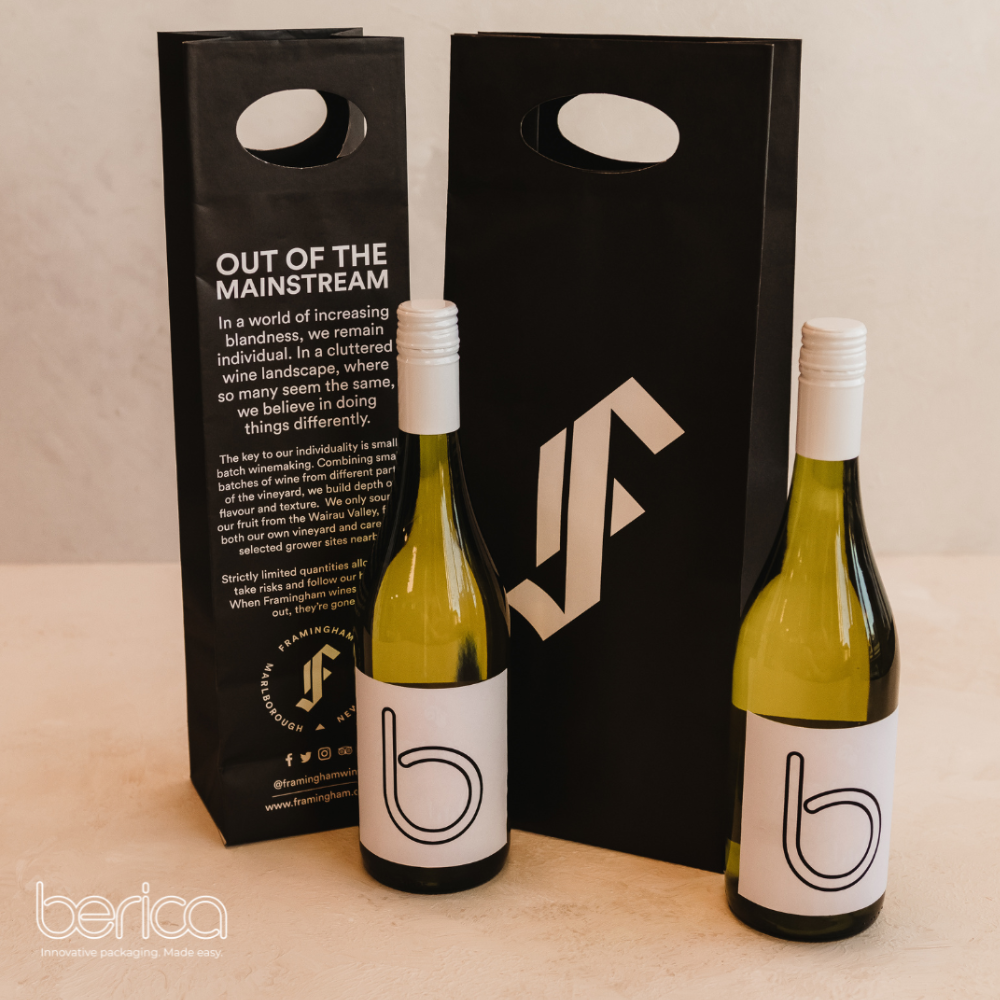 Customised Wine Bags for 1 and 2 Bottles for F Company