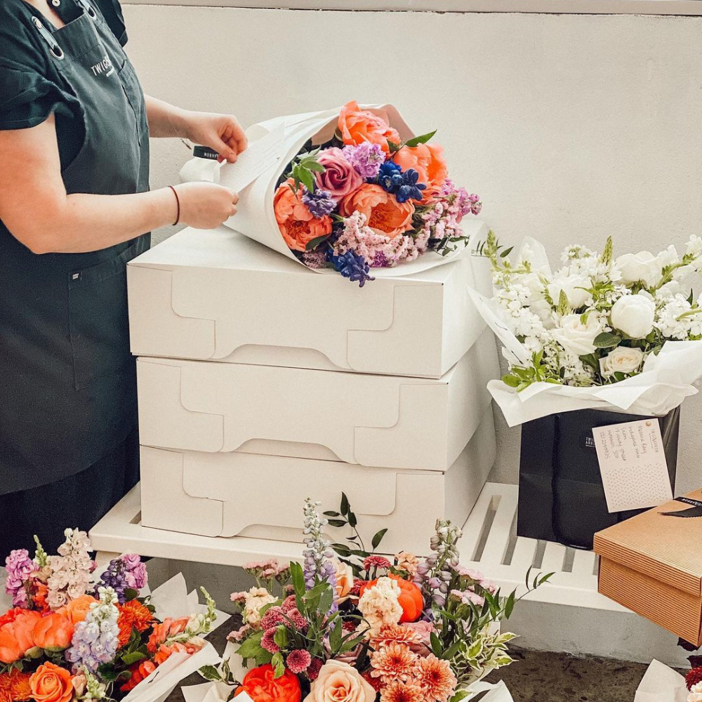 Half Slab Cake Box, 515L x 515W x 150H mm, White