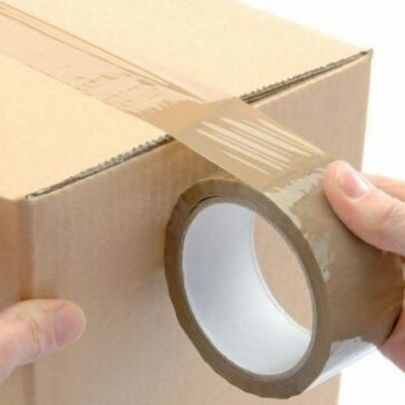Cardboard Box being taped up